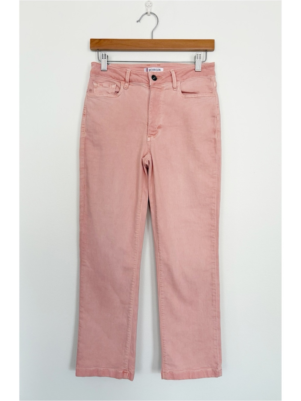 Morrison Denim || The Friend Slim Straight Jeans in Pink Champagne 27 NWT
